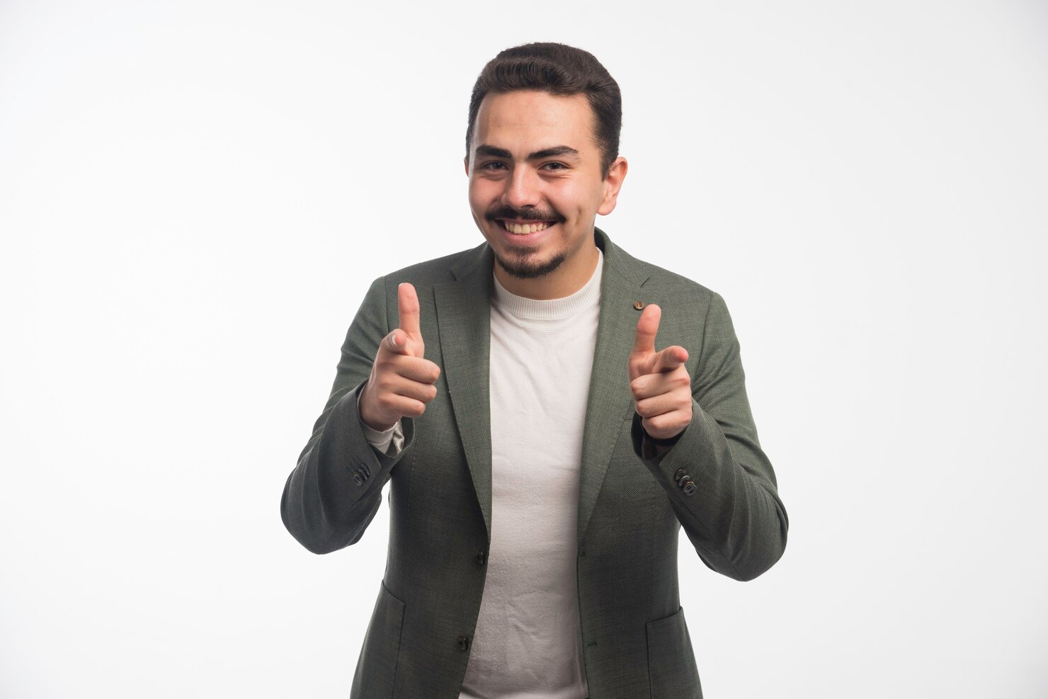 businessman dress code pointing good job_114579 19017